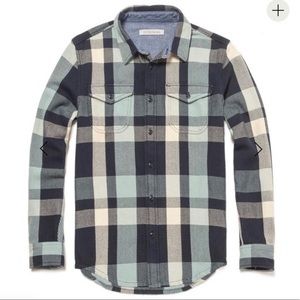 Outerknown Blanket Shirt Blue and Teal Size Small
